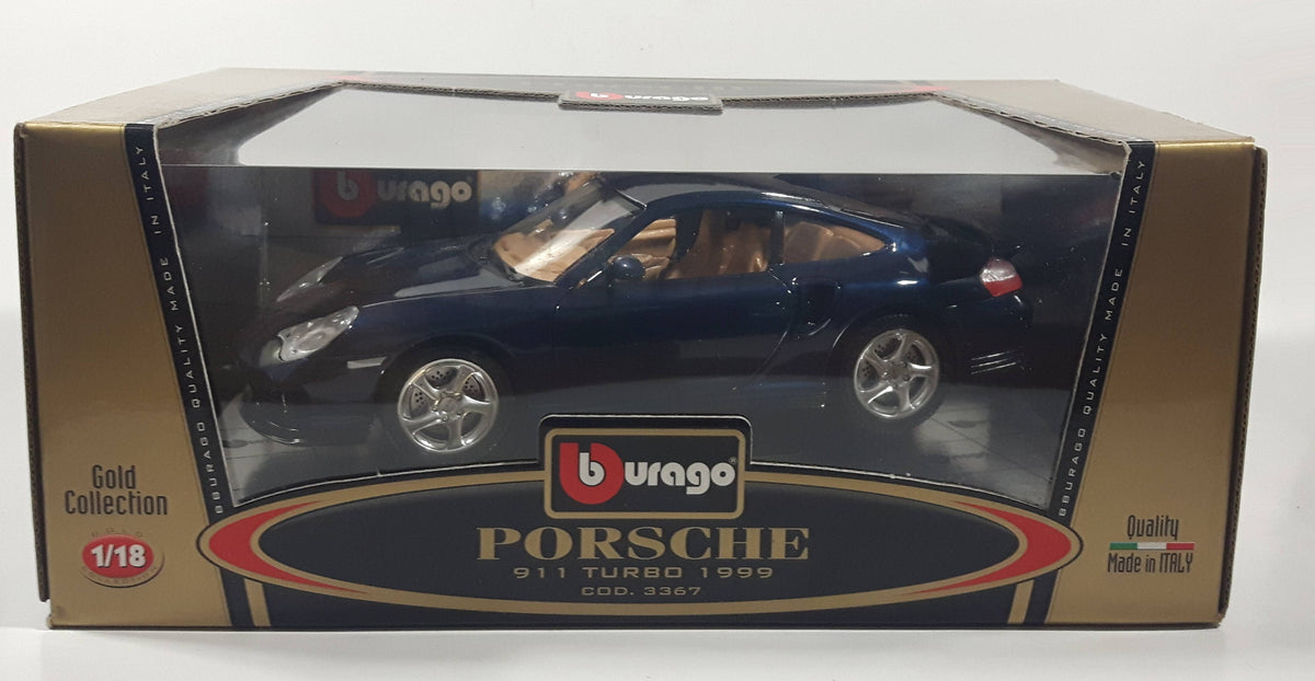 burago ポルシェ 911ターボ 1999 1/18 996ターボ Burago Gold Collection Porsche 911 Turbo 1999 Dark Blue 1/18 Scale