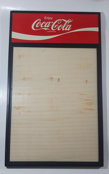 Vintage Enjoy Coca Cola 16 3/4" x 27 1/2" Plastic Menu Board