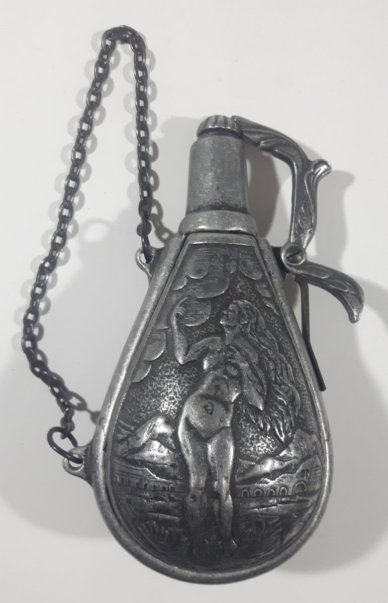 Italian Vintage Brass Powder Flask — Wheeler Antiques
