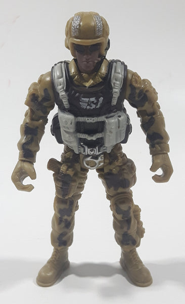 Chap Mei S1 Sentinel 1 Army Military Soldier 4" Tall Toy Action Figure - Brown and Beige Camo