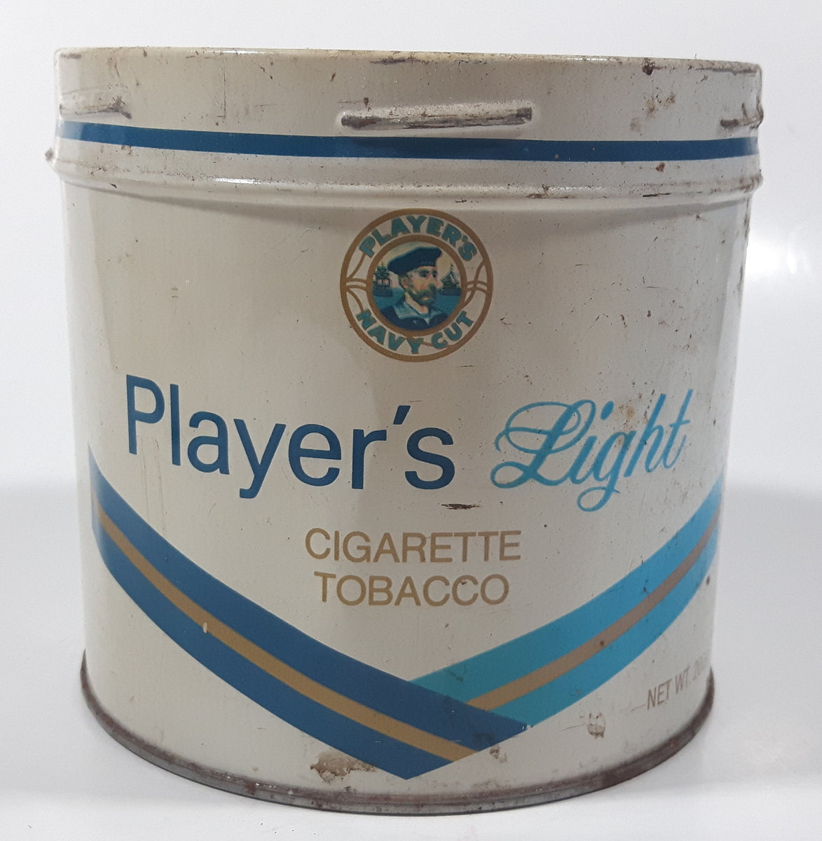 vintage players cigarette tin Vintage Player's Light Cigarette Tobacco Tin Metal Can No Lid