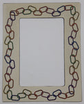 Colorful Chain Bordered Picture Frame 3" x 3 3/4" Thin Rubber Fridge Magnet