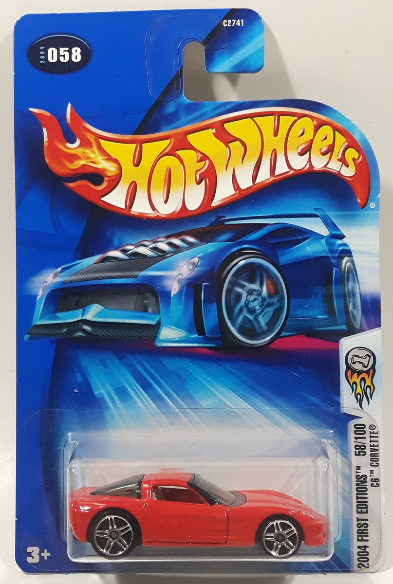 2004 Hot Wheels First Editions Corvette C6 Enamel Bright Red Die