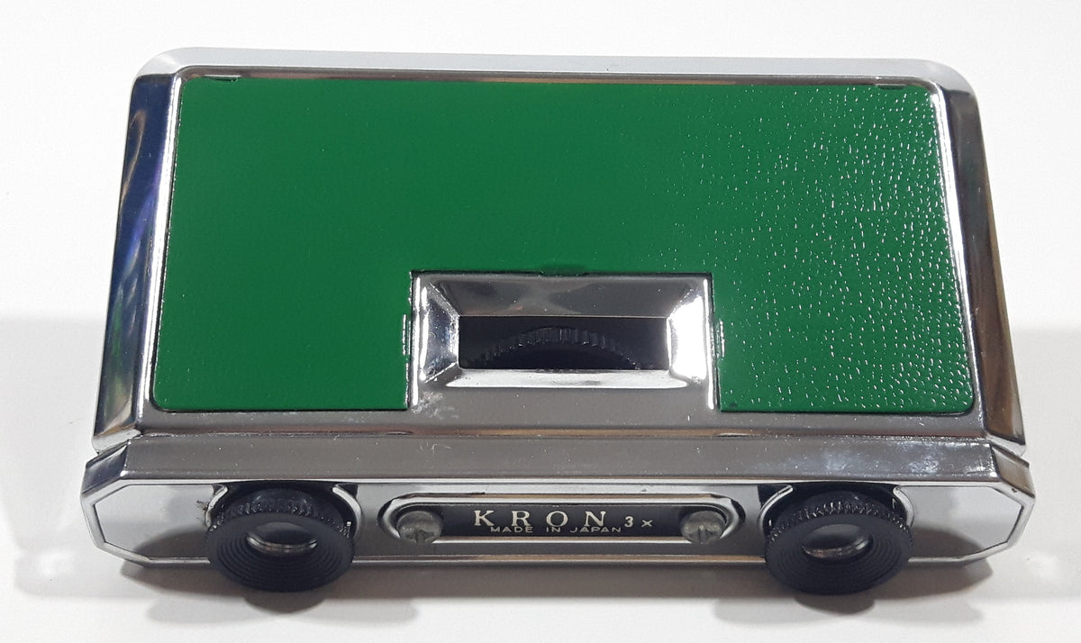 Very Rare Vintage Kron Japan Green Metal Cased 3X Sports Binocular
