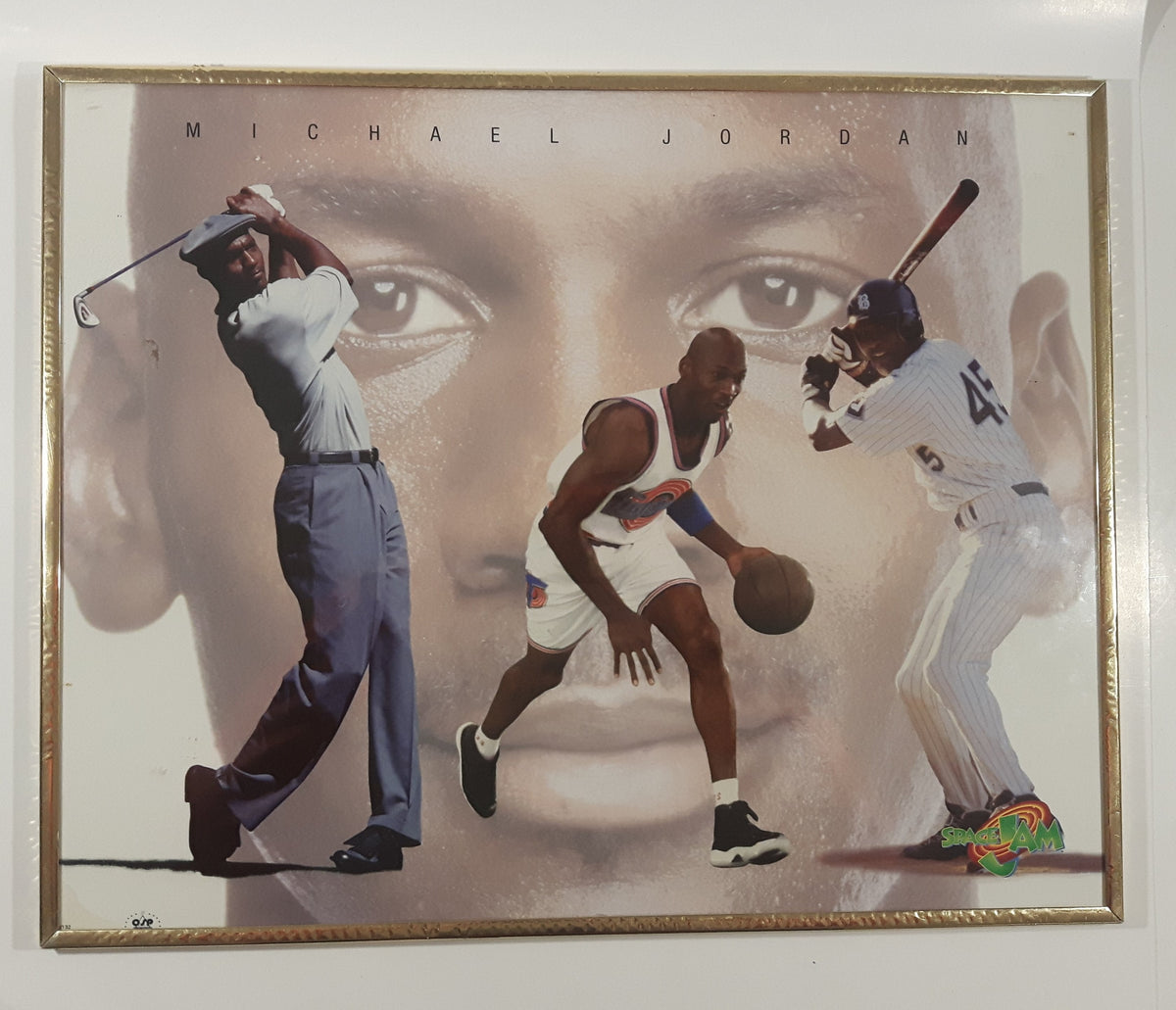 1996 Michael Jordan Golf Basketball Baseball Space Jam Movie 16" x 20