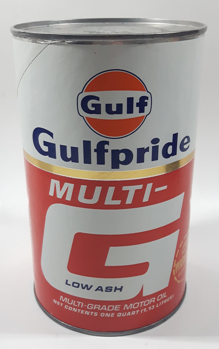 Vintage Gulf Gulfpride Multi-G Low Ash SAE 5W-30 Motor Oil
