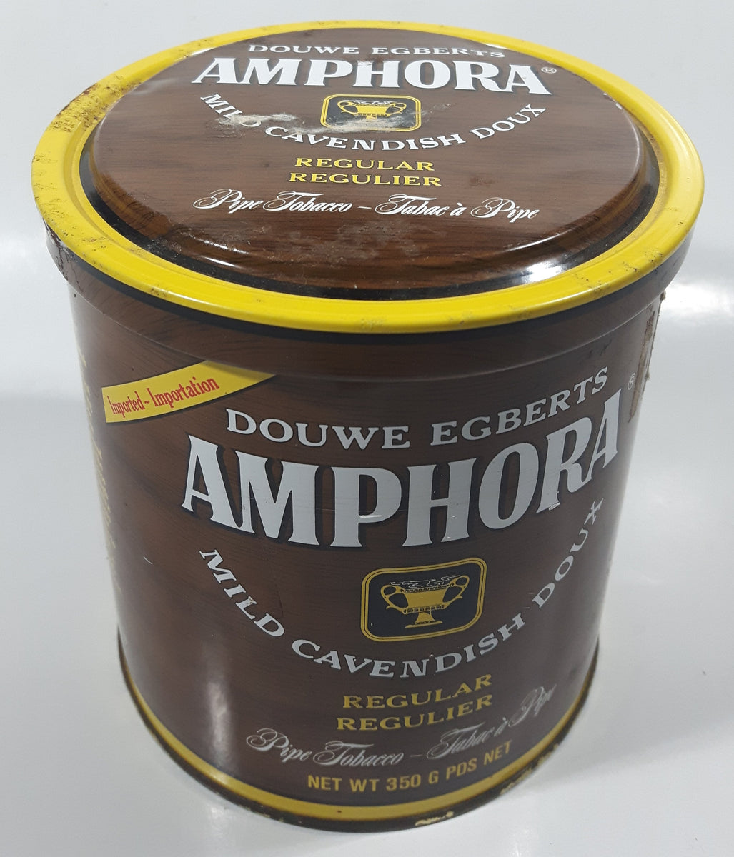 amphora tobacco tin Vintage Douwe Egberts Amphora Pipe Tobacco Extra Mild Cavendish Brown and  Yellow Tin Can