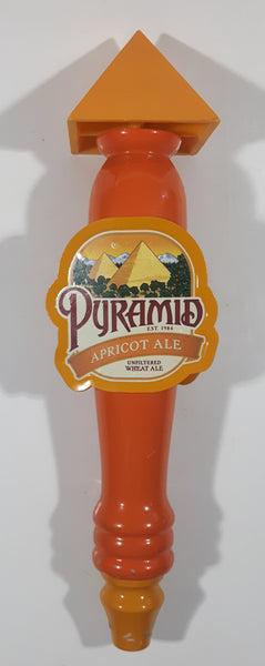 Pyramid Brewing Est. 1984 Apricot Ale Unfiltered Wheat Ale Orange 11 1/2" Long Wood Beer Pull Handle Tap