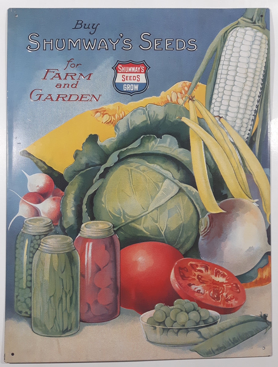 Rare Vintage Style Buy Shumway's Seeds for Farm and Garden 12 1/4" x 1