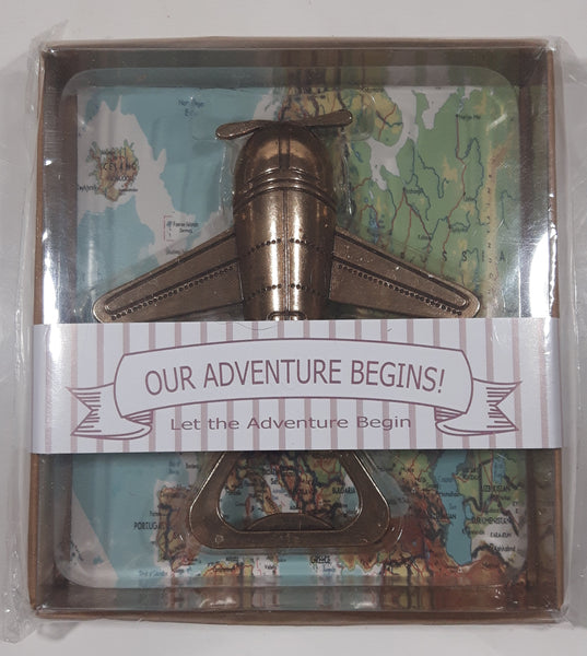 Our Adventure Begins! Let The Adventure Begin Brass Metal Bottle Opener New in Package