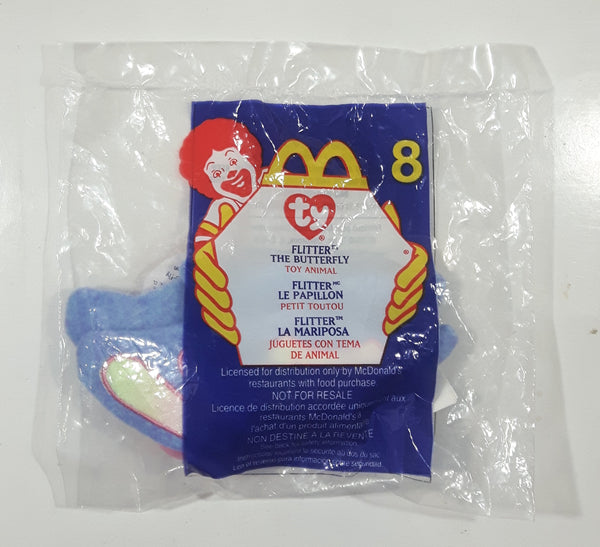 2000 McDonald's Ty Beanie Babies Flutter The Butterfly Stuffed Plush Toy New in Package