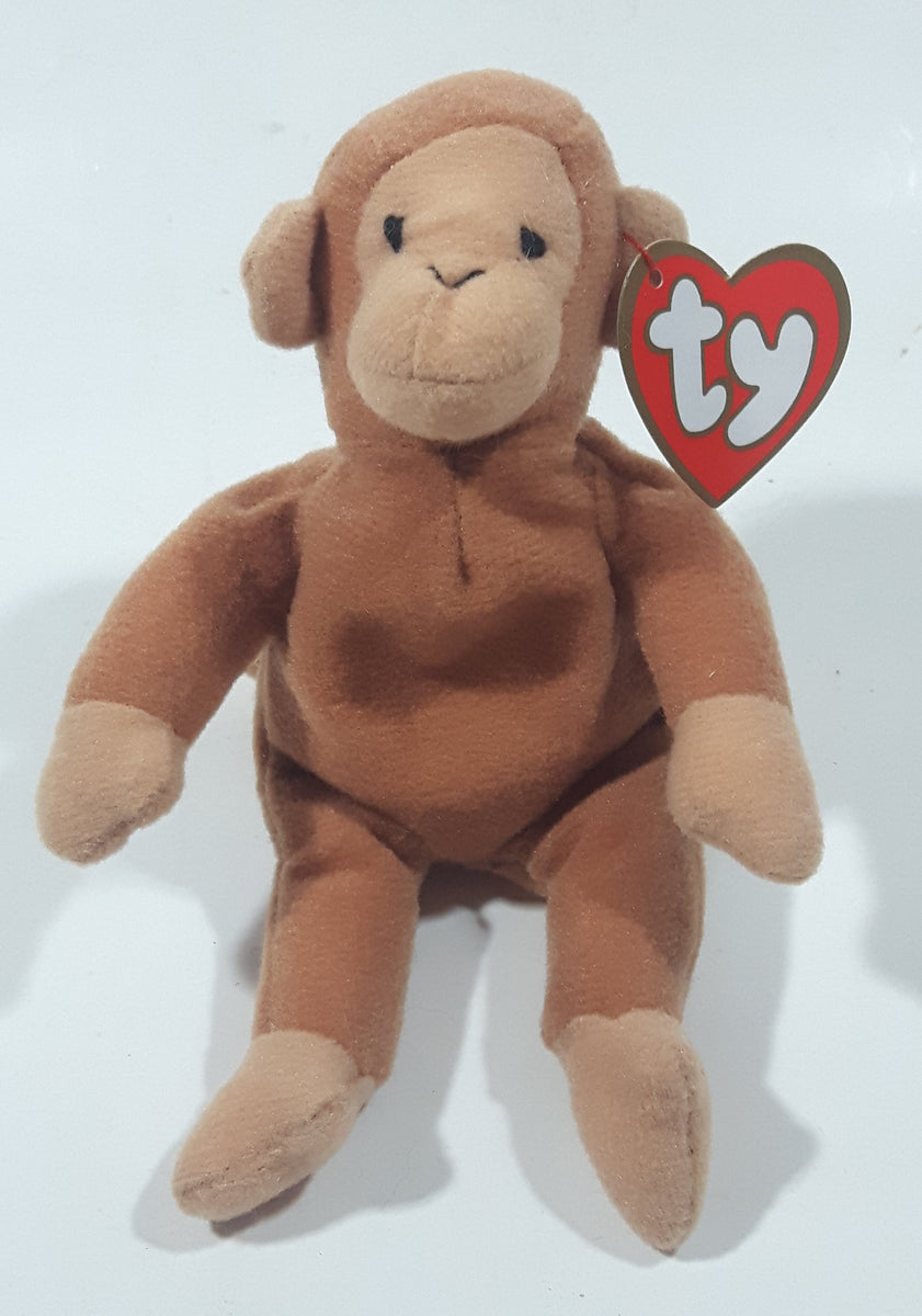 1993 Ty Beanie Babies Bongo The Monkey Stuffed Plush Toy New with - Main Image