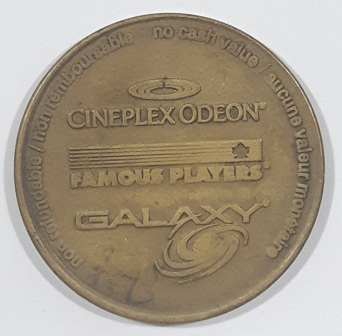 Vintage Famous Players Cineplex Odeon Galaxy No Cash Value Gaming Game