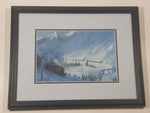 Max Jacquiard "The Loops in Rogers Pass" 3844 Train Steam Engine Locomotive 11 1/4" x 14 1/4" Framed Art Print