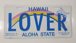 1993 Albert Elovitz Hawaii Aloha State "LOVER" Novelty Metal Vehicle License Plate Tag