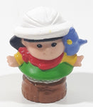 2001 Fisher Price Little People Zookeeper Sonya Lee Blue Bird On Shoulder Toy Figure