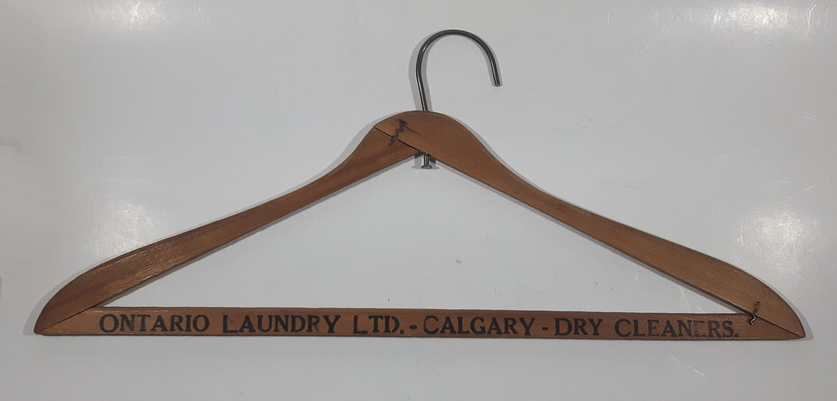 Rare Antique Ontario Laundry Ltd. Calgary Dry Cleaners 17 5/8" Wide Wo