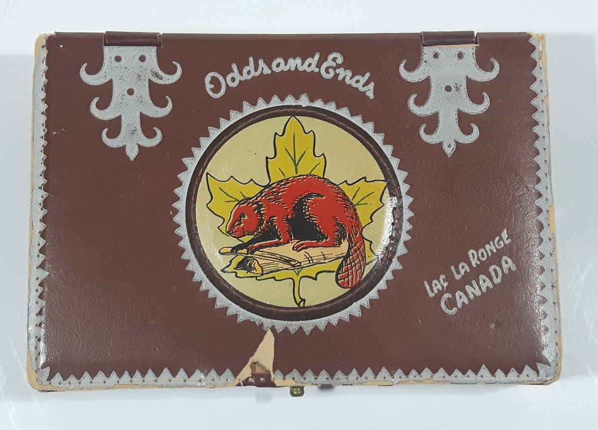 Rare Vintage Lac La Ronge Canada Odds And Ends Beaver On A Log Maple L