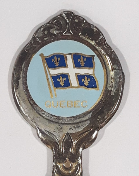Quebec Canada Travel Souvenir Silver Plated Metal Spoon