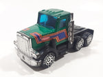 Vintage 1980 Buddy L Peterbilt Semi Tractor Truck Green Pressed Steel and Plastic Die Cast Toy Car Vehicle