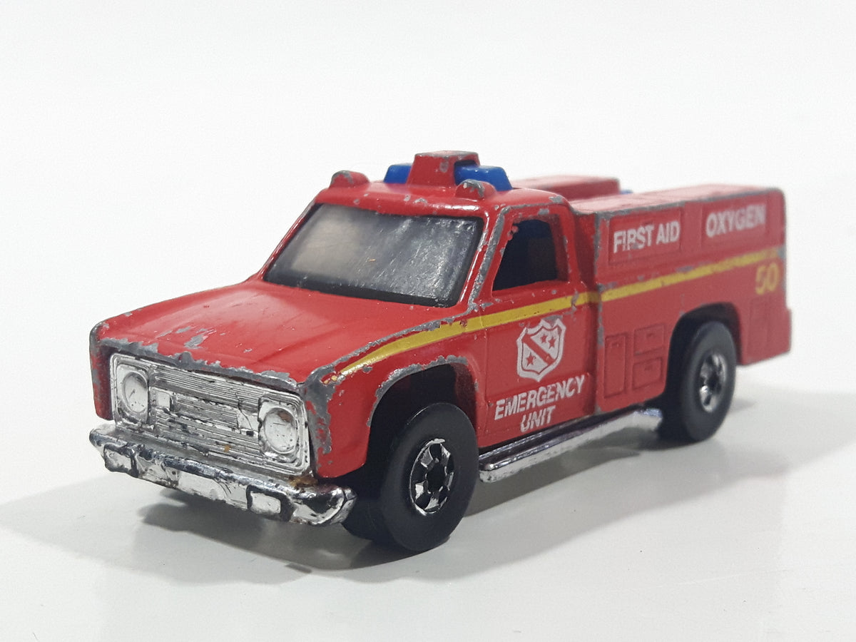 1978 Hot Wheels Emergency Squad Rescue Ranger Red Fire Truck Die Cast Treasure Valley Antiques Collectibles