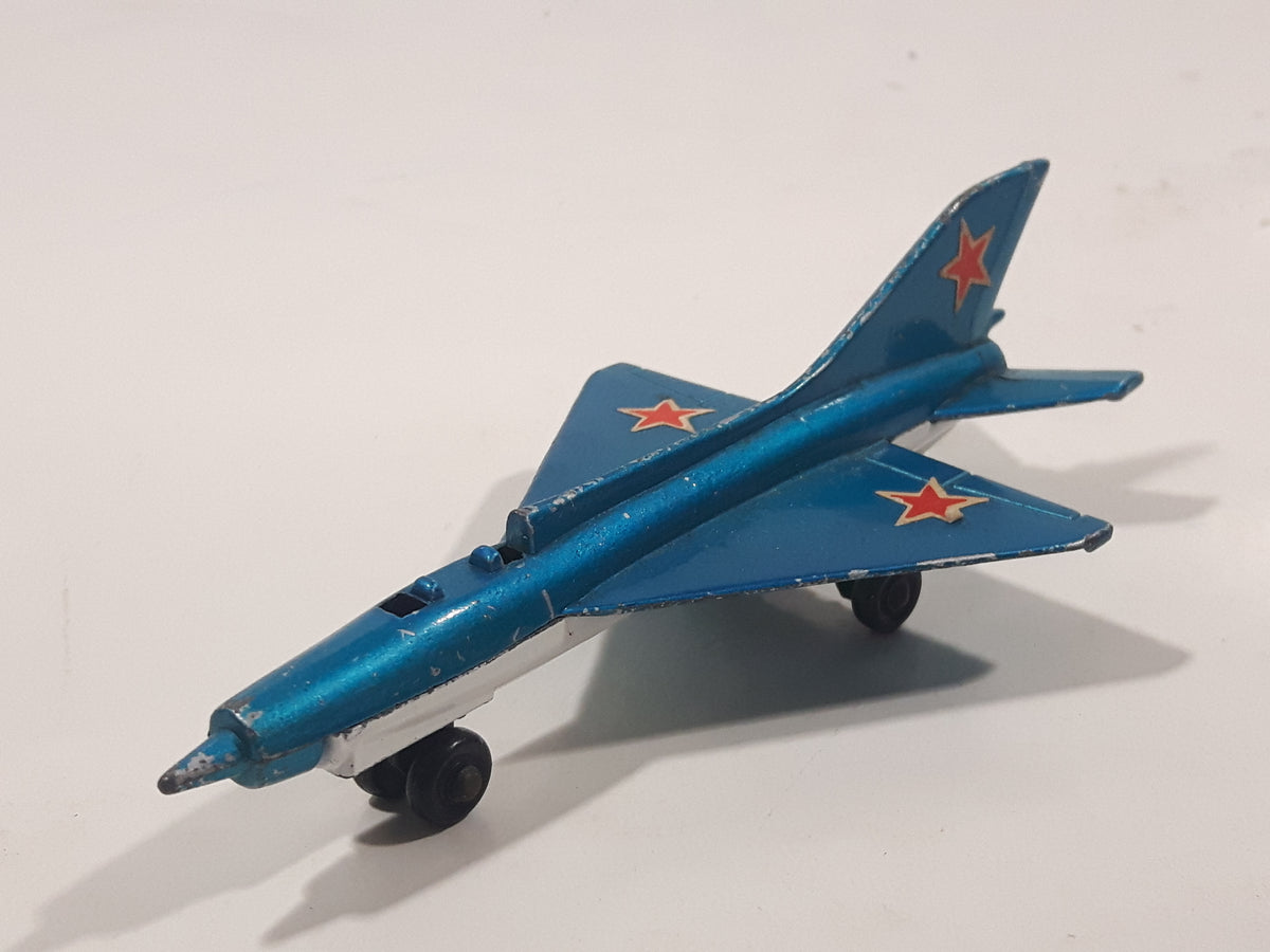 AVION SB 6 MIC 21 Bleu Chasse 1973 LESNEY MATCHBOX MINIATURE JOUET TOY