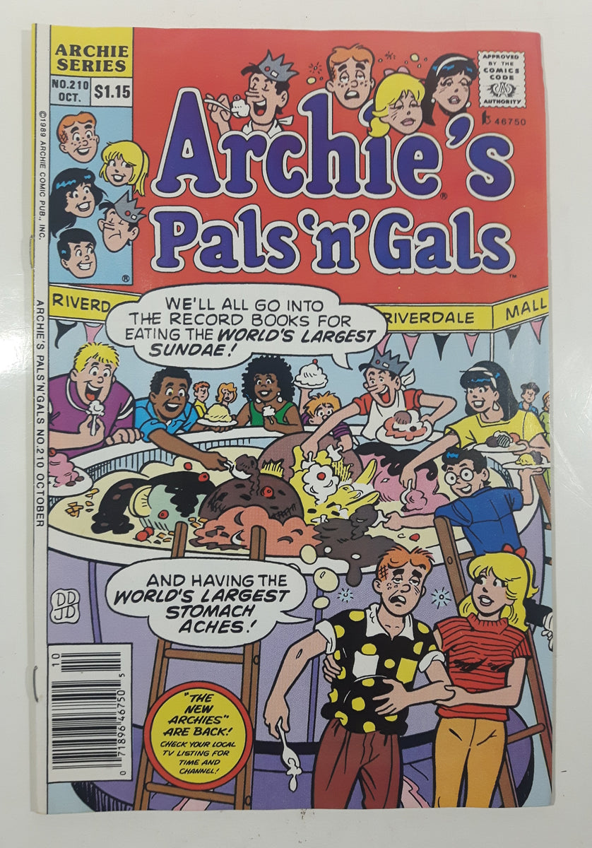 1989 Archie Series Oct. No. 210 Archie's Pals 'n' Gals Comic Book 