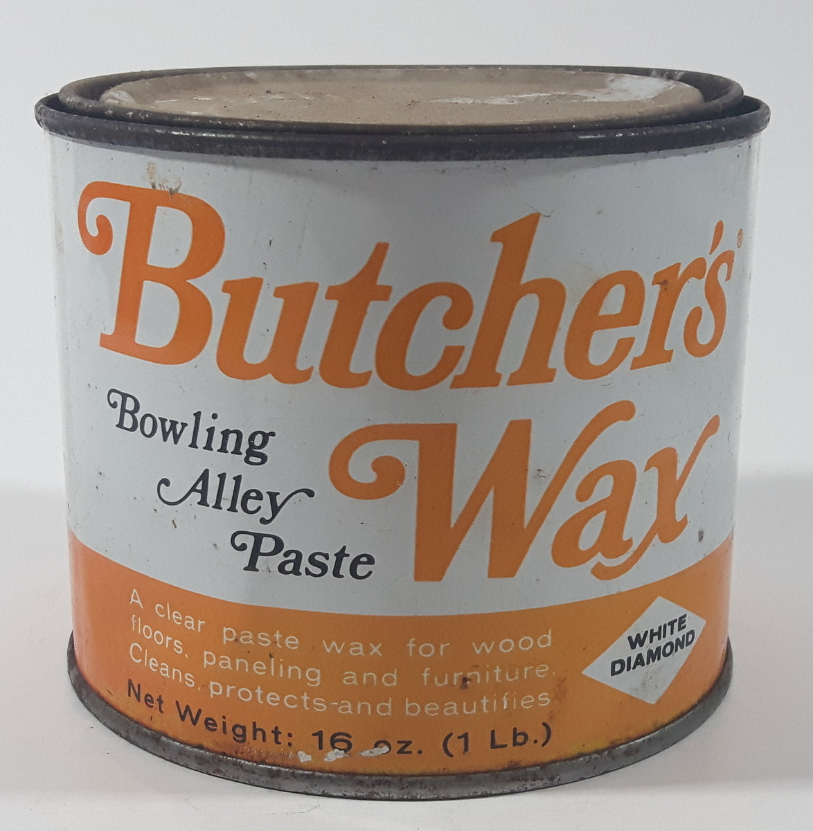 Butcher's Wax Bowling Alley Paste 16 Oz 1 Lb Orange and White