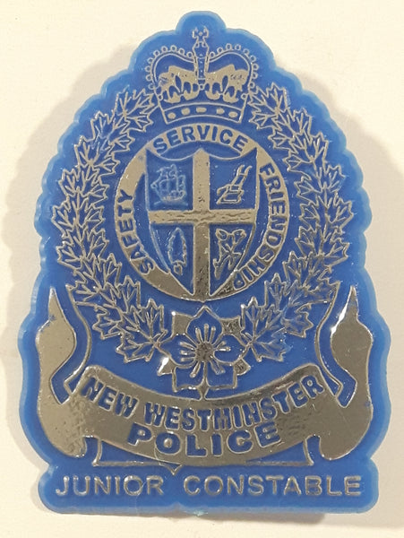 Vintage New Westminster Police Junior Constable Blue Plastic Badge