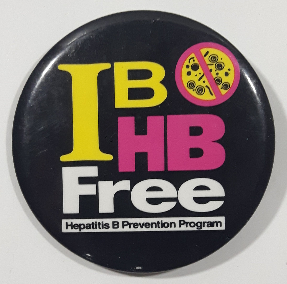 IB HB Free Hepatitis B Prevention Program 2 1/8" Round Button Pin ...