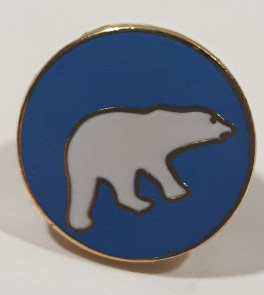 White Polar Bear Blue 5/8" Enamel Metal Lapel Pin