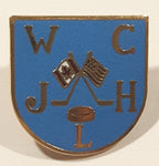 Vintage WCJHL Western Canada Junior Hockey League Canadian American Flags Ice Hockey 3/4" x 3/4" Enamel Metal Lapel Pin