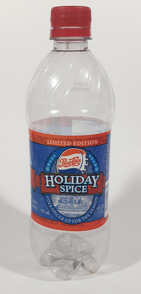 Rare 2005 Pepsi Cola Holiday Spice Spiced Cola 594mL 8 1/2 Tall Plastic Beverage Bottle