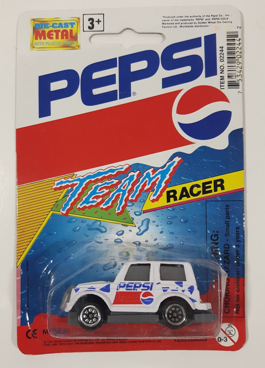 Pepsi ミニカー 3台セット Collector Series 1993 Golden Wheels Pepsi Cola Team Racer Jeep Die Cast Toy Car