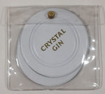 Set of 3 Crystal Gin White Leather Like Drink Coasters