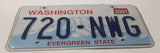 2001 Washington Evergreen State Metal Vehicle License Plate Tag 720 NWG