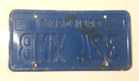 Vintage 1969 to 1980 California Blue with Yellow Letters Vehicle License Plate Tag 324 XMB
