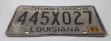 1995 Louisiana Sportsman's Paradise Vehicle License Plate Tag 445X027
