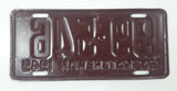 Vintage 1949 Saskatchewan Brown with White Letters Vehicle Farm License Plate Tag 99 546