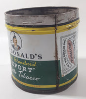 Antique 1940s Macdonald's Gold Standard Export Finest Virginia Cigarette Tobacco Tin Metal Can No Lid