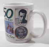 1996 Peacock Papers "50 Years Ago" And I Was Born Jackie Robinson United Nations Bogart Marletent Dietrich Truman GM Everglades Ceramic Coffee Mug Cup