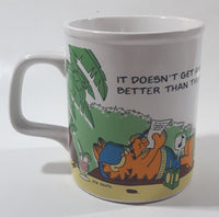 1978 Enesco Jim Davis Garfield It Doesn't Get Any Better Than This! Ceramic Coffee Mug Cup