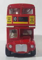 Harrods London Bus London Transport No. 61051 Red Double Decker Bus Die Cast Toy Car Vehicle