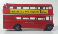 Harrods London Bus London Transport No. 61051 Red Double Decker Bus Die Cast Toy Car Vehicle