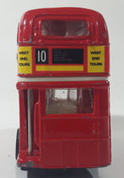 Harrods London Bus London Transport No. 61051 Red Double Decker Bus Die Cast Toy Car Vehicle