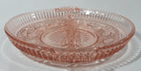 Vintage Pink Depression Glass Two Compartment Candy Dish