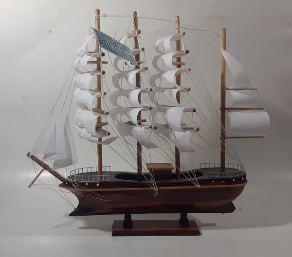 Japanese Nippon Maru Boat Lacquered Wood 12 1/4" Long Wood Ship Model