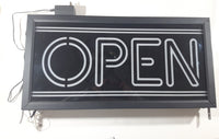 Light Up Heavy Large 12" x 24" Store Window OPEN Sign