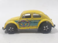 2003 Hot Wheels Robo Zoo VW Bug Pearl Yellow Die Cast Toy Car Vehicle