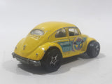 2003 Hot Wheels Robo Zoo VW Bug Pearl Yellow Die Cast Toy Car Vehicle